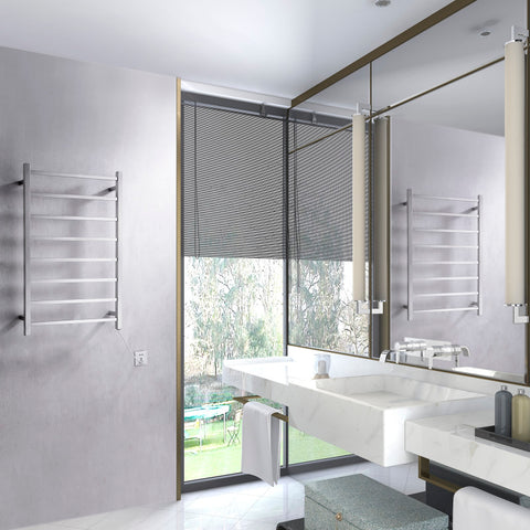 Bell 8-Bar Stainless Steel Wall Mounted Electric Towel Warmer Rack