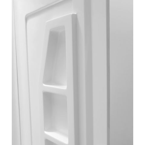 ANZZI Forum 48 in. x 36 in. x 74 in. 3-piece DIY Friendly Alcove Shower Surround in White