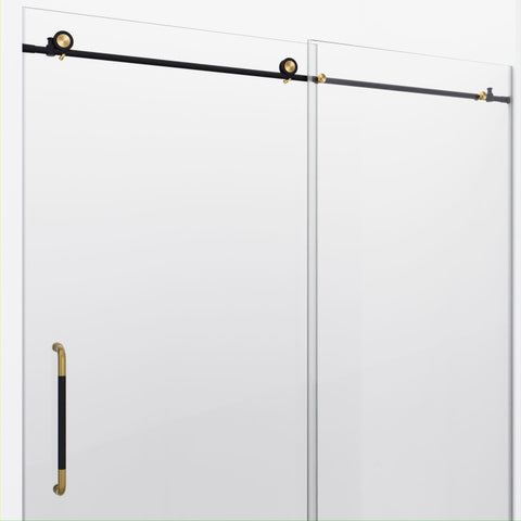 Madam Series 60 in. by 76 in. Frameless Sliding Shower Door with Handle