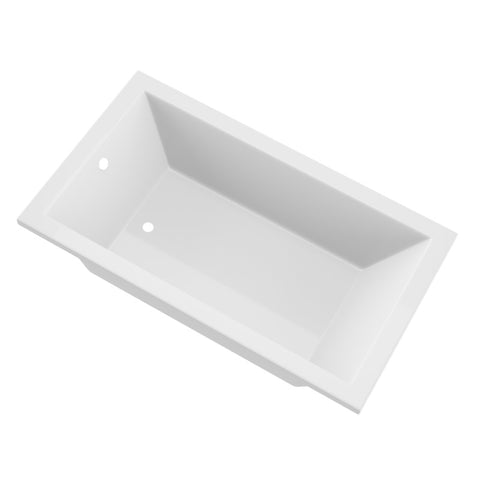 AZ4272VNS - ANZZI Illyrian 6 ft. Acrylic Reversible Drain Rectangular Bathtub in White