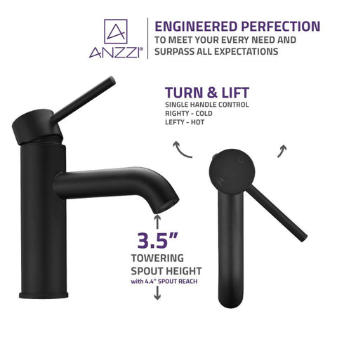 Valle Single Hole Single Handle Bathroom Faucet