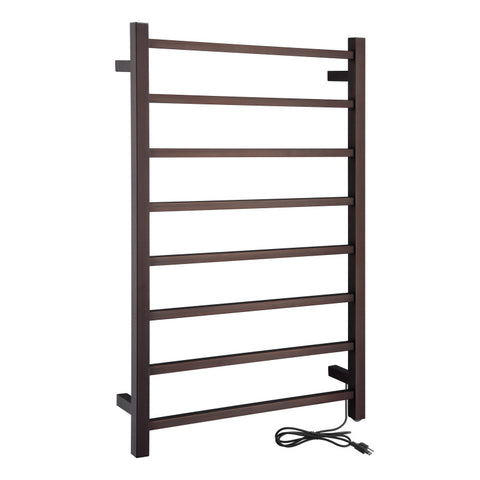 Bell 8-Bar Stainless Steel Wall Mounted Electric Towel Warmer Rack