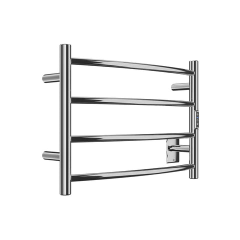 TW-AZ018CH - ANZZI Glow Series 4-Bar Wall Mounted Electric Bathroom Towel Warmer Rack in Polished Chrome Finish Stainless Steel