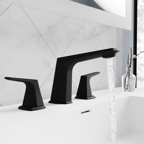 ANZZI 2-Handle 3-Hole 8 in. Widespread Bathroom Faucet With Pop-up Drain