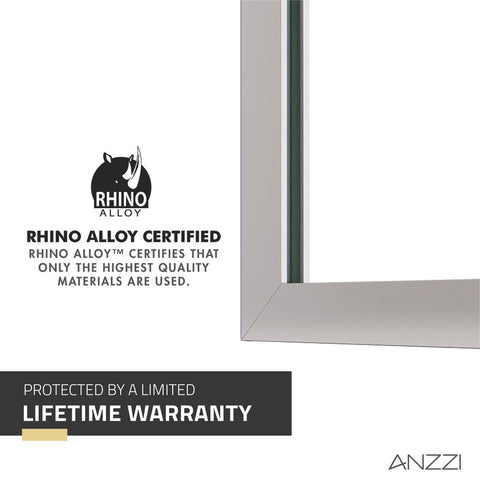 Aegis Series 34 in. by 74" Frameless Fixed Shower Screen