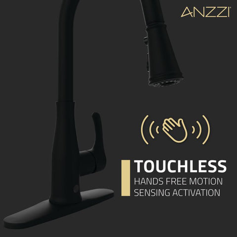 Sifo Hands Free Touchless 1-Handle Pull-Down Sprayer Kitchen Faucet with Motion Sense and Fan Sprayer