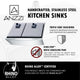ANZZI Elysian Farmhouse Stainless Steel 33 in. 0-Hole 60/40 Double Bowl Kitchen Sink in Brushed Satin