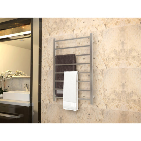 Bell 8-Bar Stainless Steel Wall Mounted Electric Towel Warmer Rack