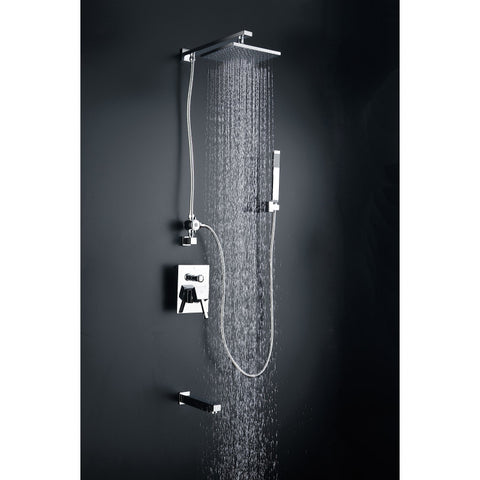 Byne 1-Handle 1-Spray Tub and Shower Faucet with Sprayer Wand in Polished Chrome