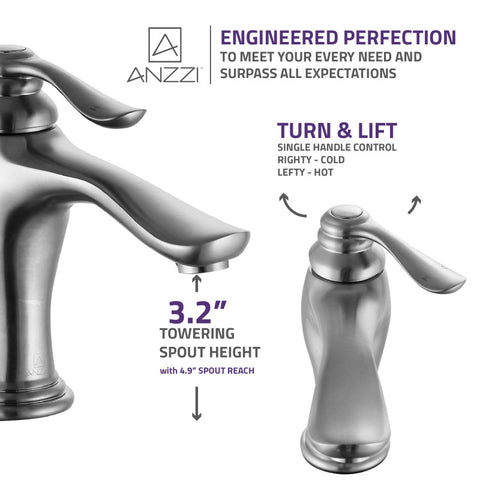 Anfore Single Hole Single Handle Bathroom Faucet