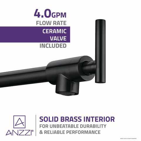 ANZZI Braccia Series 24" Wall Mounted Pot Filler