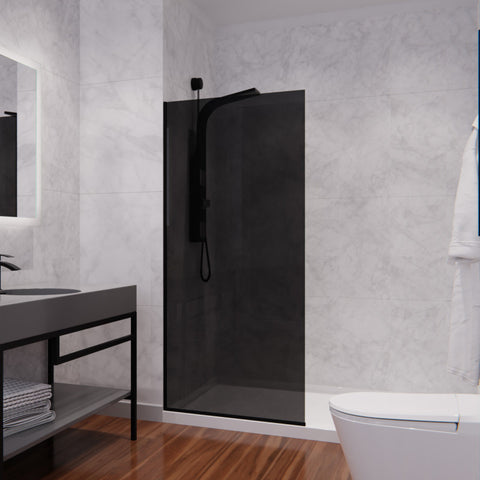 Aegis Series 34 in. by 74" Frameless Fixed Shower Screen