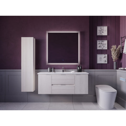 48 in. W x 20 in. H x 18 in. D Bath Vanity Set with Vanity Top in White with White Basin and Mirror