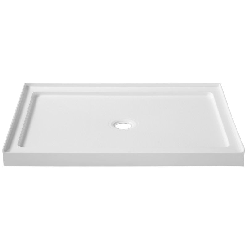 ANZZI Series 36 in. x 48 in. Single Threshold Shower Base in White