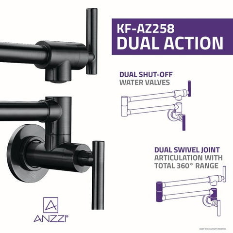 Braccia Series 24" Wall Mounted Pot Filler