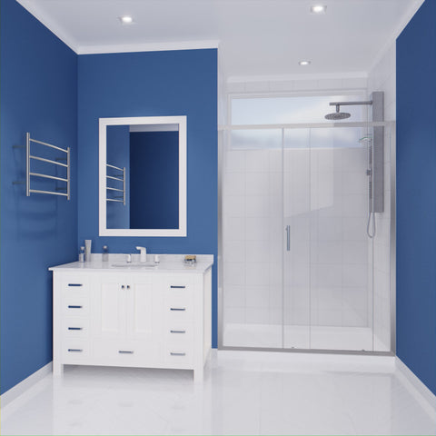 Halberd 60 in. x 72 in. Framed Shower Door with TSUNAMI GUARD