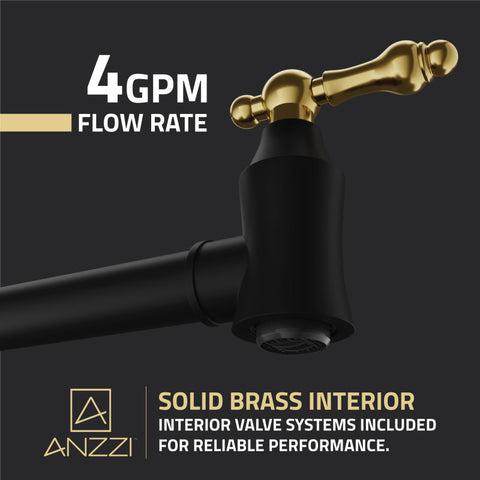 Marca 360-Degree 24" Wall Mounted Pot Filler with Dual Swivel