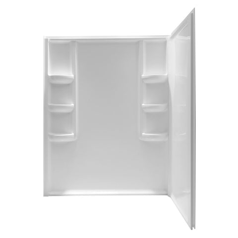 SW-AZ8072-R - ANZZI ANZZI 60 in. x 36 in. x 74 in. 2-piece DIY Friendly Corner Shower Surround in White