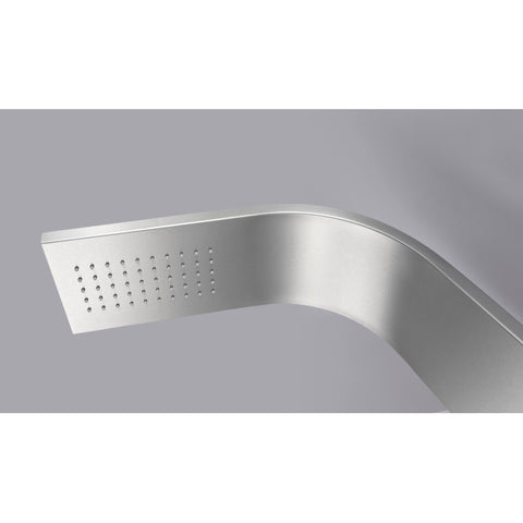 SP-AZ035 - ANZZI VISOR Series 60 in. 4-Jetted Full Body Shower Panel System with Heavy Rain Shower and Spray Wand in Brushed Steel