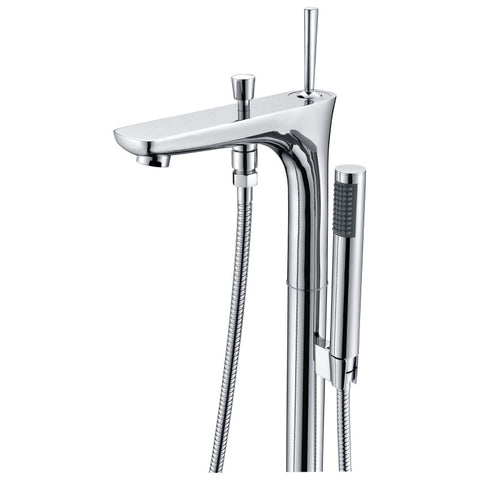 ANZZI Kase Series 1-Handle Freestanding Claw Foot Tub Faucet with Hand Shower