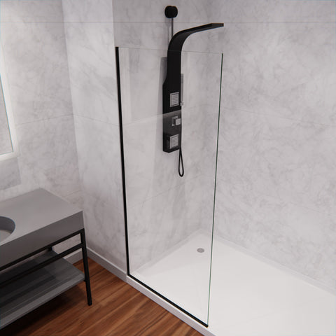 Aegis Series 34 in. by 74" Frameless Fixed Shower Screen