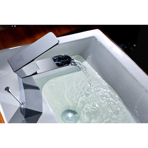 ANZZI Forza Series Single Hole Single-Handle Low-Arc Bathroom Faucet