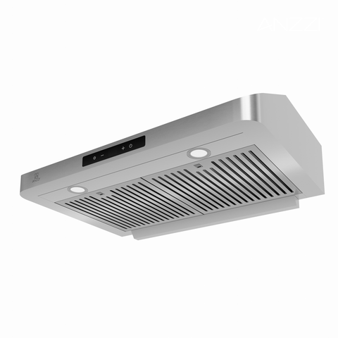 ANZZI 30-Inch 600 CFM 4-Speed Stainless Steel Under Cabinet Convertible Residential Range Hood with LED Lamp