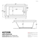 ANZZI Illyrian 6 ft. Acrylic Reversible Drain Rectangular Bathtub in White
