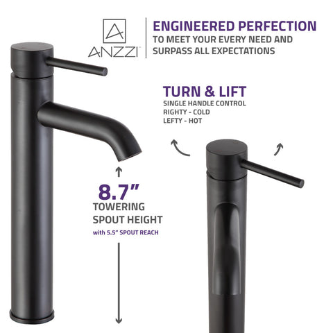 Single Hole Single Handle Bathroom Faucet in Oil Rubbed Bronze