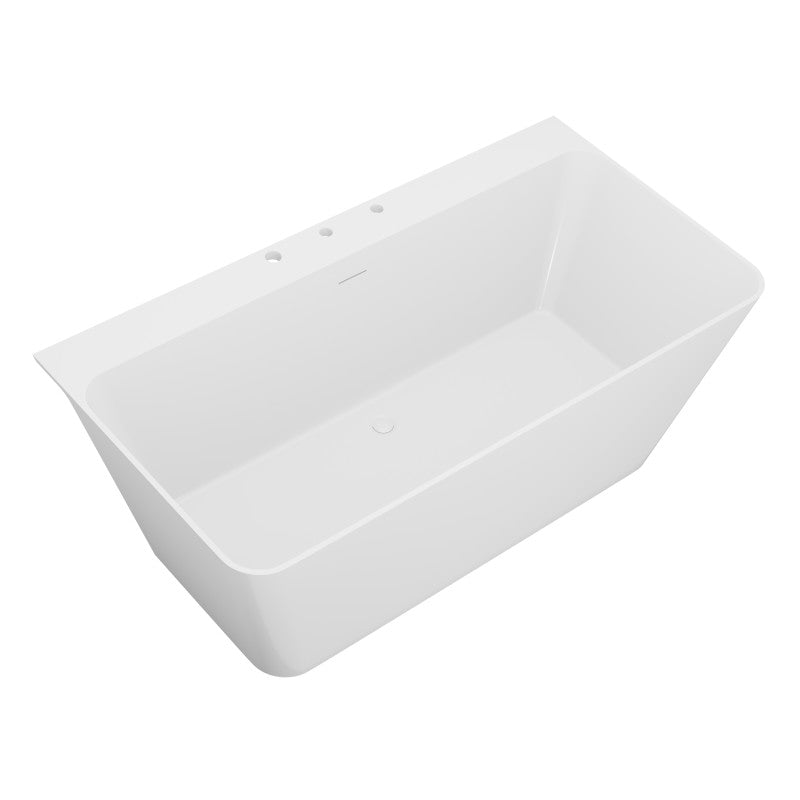 ANZZI 67 in. x 30 in. Freestanding Soaking Tub w/ Pre-Drilled Deck Mount  Vault Series