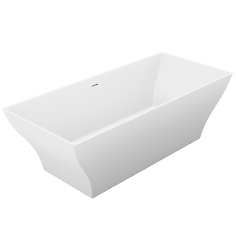 ANZZI 71 in. x 31.5 in. Freestanding Soaking Tub with Flatbottom - Kayenge  Series