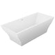FT-AZ8419 - ANZZI Kayenge 5.9 ft. Solid Surface Center Drain Freestanding Bathtub in Matte White