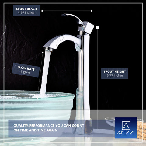 L-AZ095 - Harmony Series Single Hole Single-Handle Vessel Bathroom Faucet in Polished Chrome