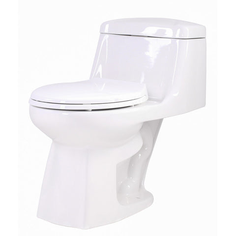 T1-AZ061 - ANZZI Templar 1-piece 1.28 GPF Single Flush Elongated Toilet in White