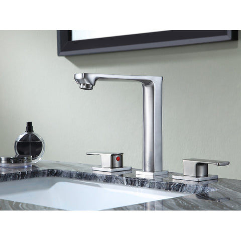 Alpine 8 in. Widespread 2-Handle Bathroom Faucet in Brushed Nickel