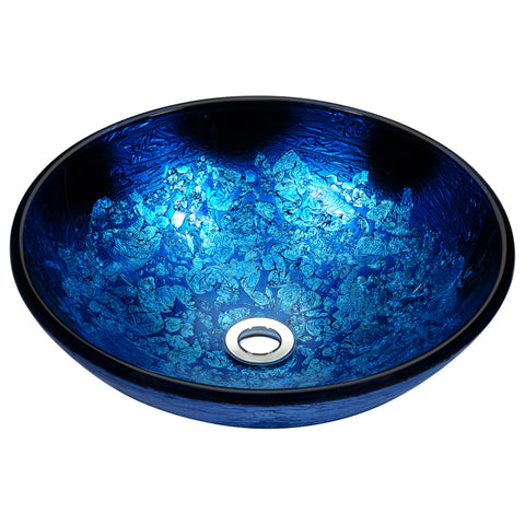 LS-AZ161 - ANZZI Stellar Series Deco-Glass Vessel Sink in Blue Blaze