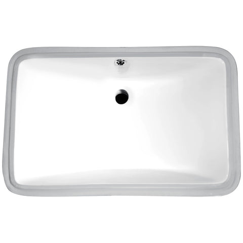 LS-AZ113 - ANZZI Dahlia Series 20.5 in. Ceramic Undermount Sink Basin in White