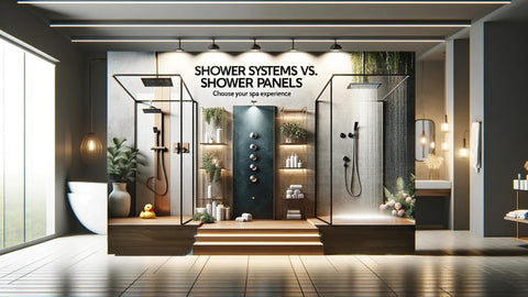 What is the difference between a shower system and a shower panel?