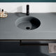 Siena 48" Console Sink in Matte Black with Matte Grey Counter Top