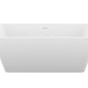 ANZZI Cenere 4.9 ft. Man-Made Stone Center Drain Freestanding Bathtub in Matte White