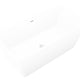 ANZZI Cenere 4.9 ft. Man-Made Stone Center Drain Freestanding Bathtub in Matte White