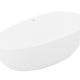 ANZZI Fiume 5.6 ft. Man-Made Stone Center Drain Freestanding Bathtub in Matte White