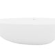 ANZZI Fiume 5.6 ft. Man-Made Stone Center Drain Freestanding Bathtub in Matte White