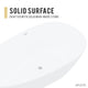 ANZZI Fiume 5.6 ft. Man-Made Stone Center Drain Freestanding Bathtub in Matte White