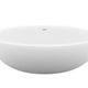 ANZZI Lusso 6.3 ft. Solid Surface Center Drain Freestanding Bathtub in Matte White