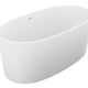 ANZZI Roccia 5.1 ft. Solid Surface Center Drain Freestanding Bathtub in Matte White