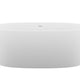 ANZZI Roccia 5.1 ft. Solid Surface Center Drain Freestanding Bathtub in Matte White