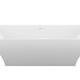 ANZZI Crema 5.9 ft. Solid Surface Center Drain Freestanding Bathtub in Matte White