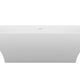 ANZZI Crema 5.9 ft. Solid Surface Center Drain Freestanding Bathtub in Matte White