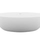 ANZZI Cestino 5.5 ft. Solid Surface Center Drain Freestanding Bathtub in Matte White